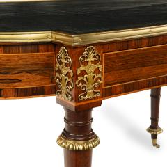 A Regency ormolu mounted rosewood two drawer writing table - 3681984