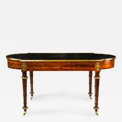 A Regency ormolu mounted rosewood two drawer writing table - 3683381