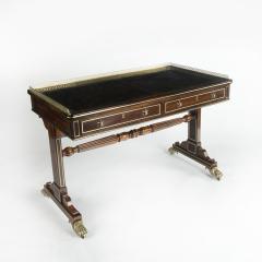 A Regency rosewood free standing end support writing table by Gillows - 2911779