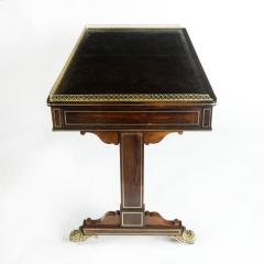 A Regency rosewood free standing end support writing table by Gillows - 2911781