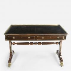 A Regency rosewood free standing end support writing table by Gillows - 2913048