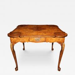 A Remarkable 18th Century English Burl Walnut Games Table - 3664395