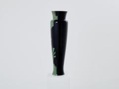 A Riecke Anatole Riecke French Art Deco tall black opaline glass vase 1951 - 3478723