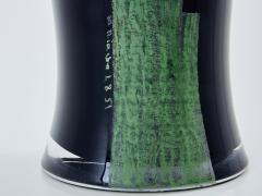 A Riecke Anatole Riecke French Art Deco tall black opaline glass vase 1951 - 3478728