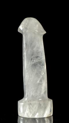 A Rock Cristal Phallus Nude Figurative Sculpture - 2214173