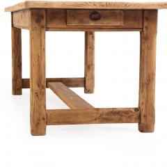A Rustic French Solid Oak Farm Table C 1930  - 4316832