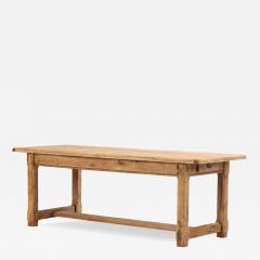 A Rustic French Solid Oak Farm Table C 1930  - 4319038