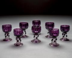 A SET OF EIGHT AMETHYST ROEMERS - 3787894