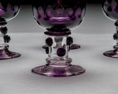 A SET OF EIGHT AMETHYST ROEMERS - 3787895