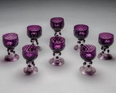 A SET OF EIGHT AMETHYST ROEMERS - 3787901