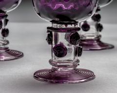 A SET OF EIGHT AMETHYST ROEMERS - 3787905