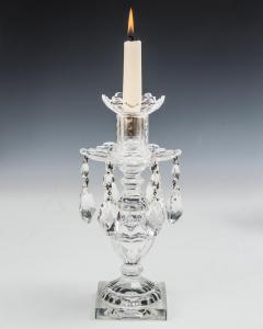 A SET OF FOUR CUT GLASS SLIPOVER CANDLESTICKS IN 18TH CENTURY STYLE - 3795331