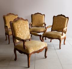 A SET OF FOUR EARLY 18TH CENTURY REGENCE FAUTEUILS LA REINE OR OPEN ARMCHAIRS - 3614205