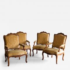 A SET OF FOUR EARLY 18TH CENTURY REGENCE FAUTEUILS LA REINE OR OPEN ARMCHAIRS - 3614812