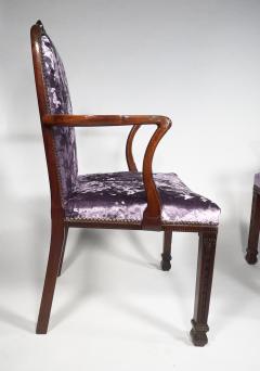 A SET OF TWELVE GEORGE III MAHOGANY DINING ARMCHAIRS - 3498862