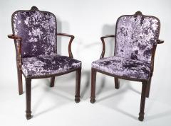 A SET OF TWELVE GEORGE III MAHOGANY DINING ARMCHAIRS - 3498863