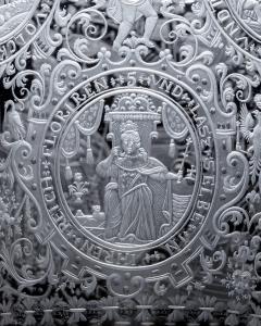 A SILESIAN ENGRAVED SCREW TOP GOBLET COVER OF MARIA THERESA OF BOHEMIA - 4250572