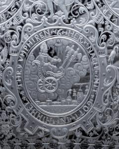 A SILESIAN ENGRAVED SCREW TOP GOBLET COVER OF MARIA THERESA OF BOHEMIA - 4250575