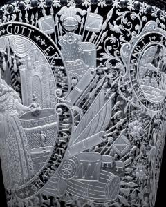 A SILESIAN ENGRAVED SCREW TOP GOBLET COVER OF MARIA THERESA OF BOHEMIA - 4250580