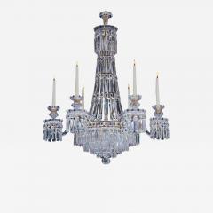 A SIX LIGHT WILLIAM IV TENT AND WATERFALL CHANDELIER - 3800027