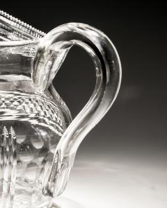 A SLICE STEP CUT REGENCY GLASS JUG - 3792894