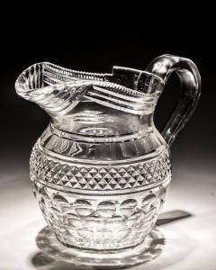 A SLICE STEP CUT REGENCY GLASS JUG - 3792896