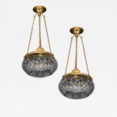 A SMALL PAIR OF EDWARDIAN BOWL LIGHTS - 3789329