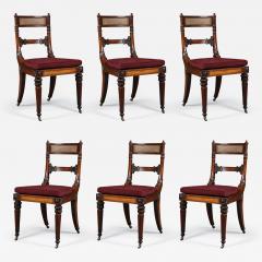 A SUPERB SET OF SIX REGENCY CARVED MAHOGANY SIDE CHAIRS - 3521252