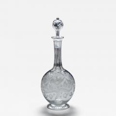 A SUPERBLY ENGRAVED DECANTER DECORATED WITH FRUIT TREES BIRD BUTTERFLY - 4290641