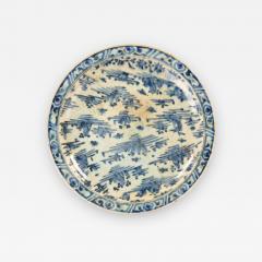 A Safavid blue and white pottery dish - 2215442