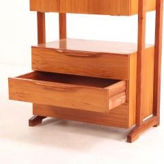 A Sapele Wood Fall Front Desk and Bookshelf C 1950  - 4228349
