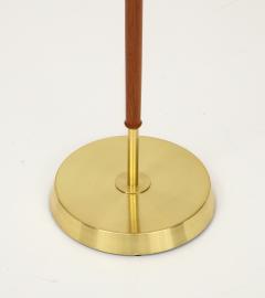 A Scandinavian Brass Teak Floor Lamp Circa 1950s - 3351295
