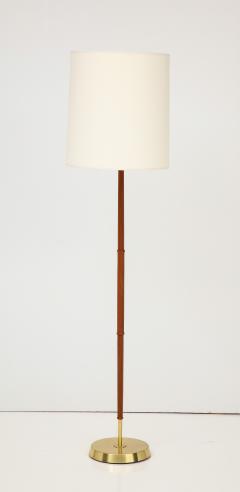 A Scandinavian Brass Teak Floor Lamp Circa 1950s - 3351296