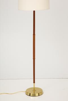 A Scandinavian Brass Teak Floor Lamp Circa 1950s - 3351306