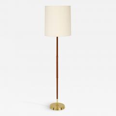 A Scandinavian Brass Teak Floor Lamp Circa 1950s - 3359820