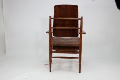 A Scandinavian Style Designer Solid Oak Armchair with a Laminated Back Seat - 4182568