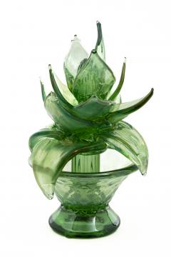 A Set Of 2 Murano Pianta Grassa Sculptures Contemporary - 4334101