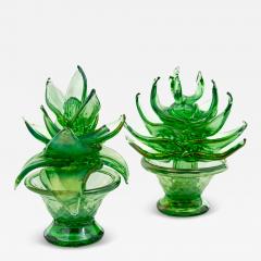 A Set Of 2 Murano Pianta Grassa Sculptures Contemporary - 4334773