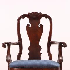 A Set of 10 Queen Anne Style Mahogany Dining Chairs by Councill c 1985  - 4315367