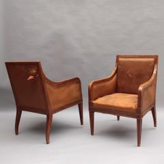 A Set of 3 Fine French 1930s Office Armchairs 1 desk chairs and 2 Visitors - 4094323