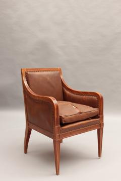 A Set of 3 Fine French 1930s Office Armchairs 1 desk chairs and 2 Visitors - 4094330
