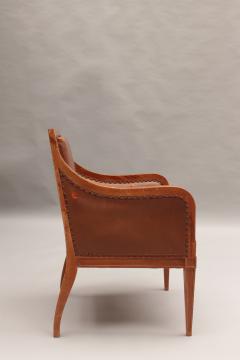A Set of 3 Fine French 1930s Office Armchairs 1 desk chairs and 2 Visitors - 4094331