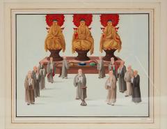 A Set of 3 Large Chinese Court Scenes - 4364015