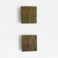 A Set of 4 Italian Modern Bronze and Metal Wall Lights 1960s - 4710116