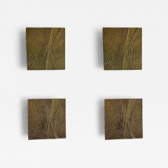 A Set of 4 Italian Modern Bronze and Metal Wall Lights 1960s - 4710143