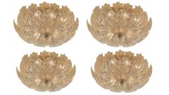 A Set of 4 Murano Graniglia Glass Flush Mounts - 4620462