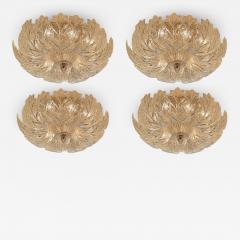 A Set of 4 Murano Graniglia Glass Flush Mounts - 4620468