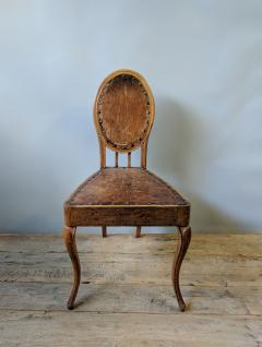 A Set of Eight French Leather and Oak Art Nouveau Chairs Circa 1910 - 353652