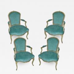 A Set of Four 18th Century Polychrome Louis XV Armchairs - 3360267