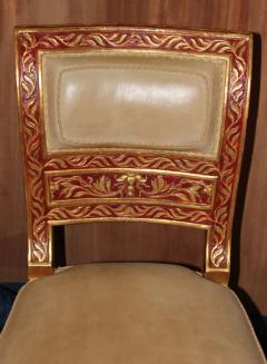 A Set of Four 18th Century Sicilian Polychrome and Parcel Gilt Chairs - 3208978